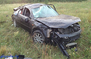 В Михалишках несколько раз перевернулся "Форд". Один пассажир госпитализирован